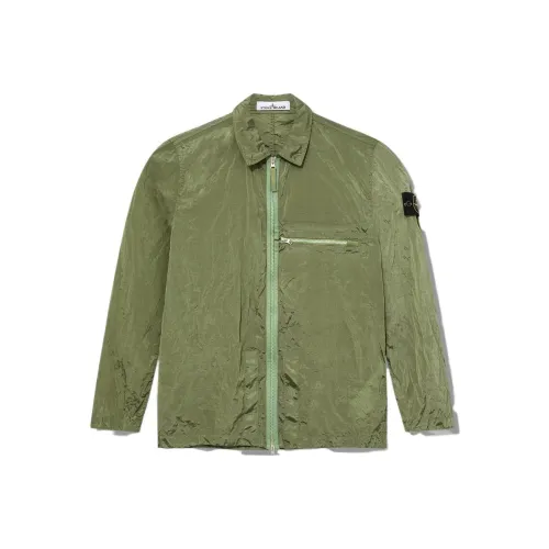 STONE ISLAND Logo Patch Zipped Jacket