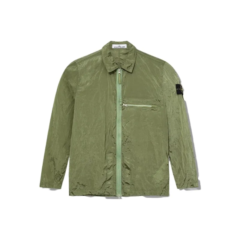 STONE ISLAND Logo Patch Zipped Jacket-0
