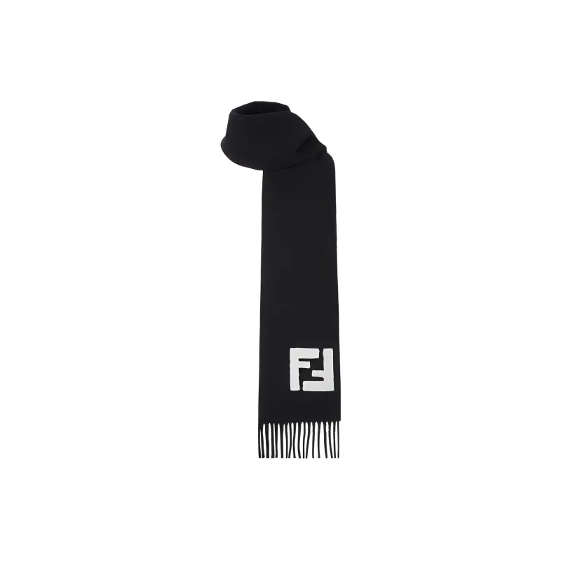 FENDI Knit Scarves Men Black-1