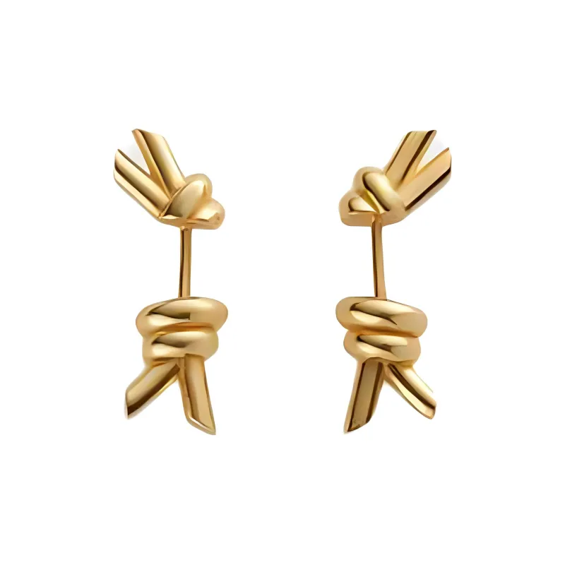 Bottega Veneta Knot Stud Earrings-0