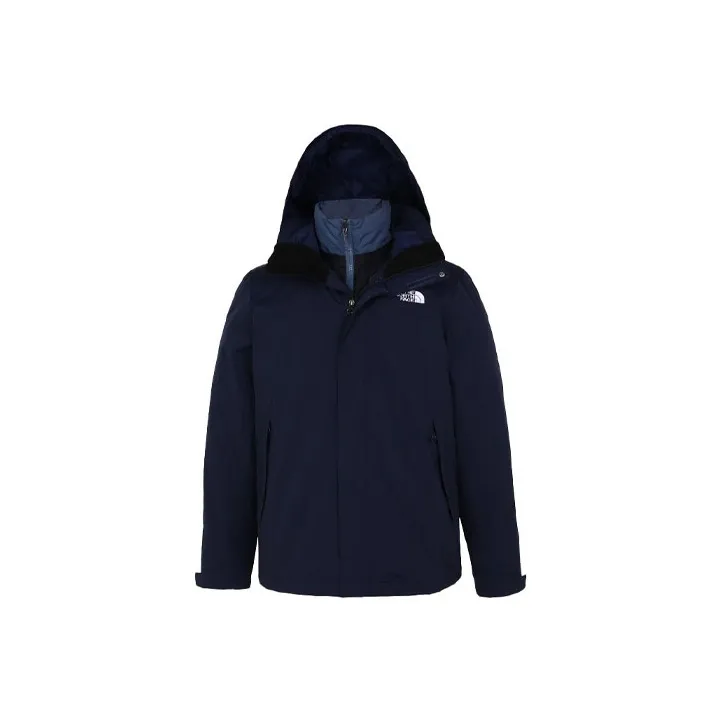THE NORTH FACE Waterproof And Windproof To Keep Warm Windbreaker Jacket Men's Dark Blue-0