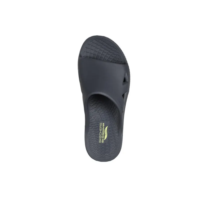 Skechers GO RECOVER Slide Slippers Men's Gray Yellow-3