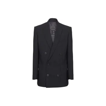 BALMAIN Monogram jacquard Wool Blazer