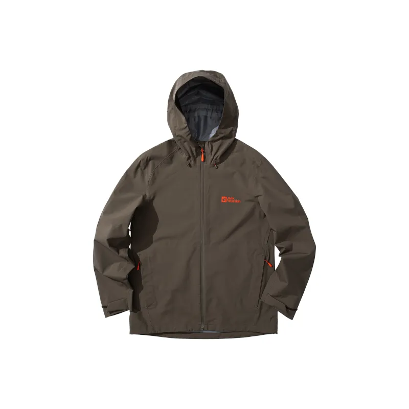 Jack Wolfskin Outdoor Hiking Waterproof, Windproof, Breathable, And Abrasion Resistant Windbreaker Jacket Men's-10