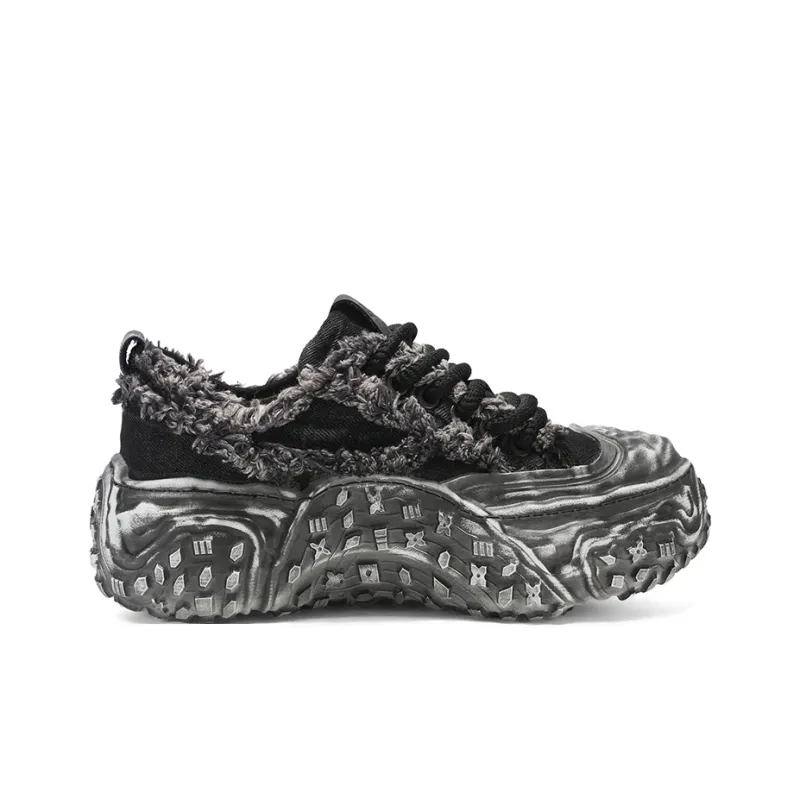 JANECO Slip Resistant, Abrasion Resistant, Breathable Low Top Chunky Sneakers Men's-9