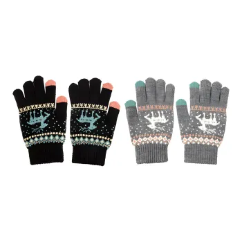 BAIJUAN Knit Gloves Unisex