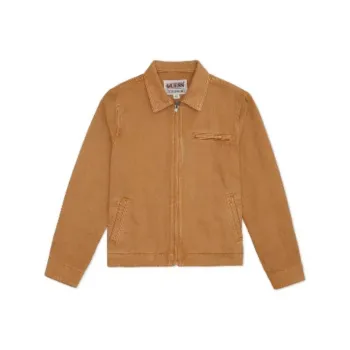 GUESS Jackets Men Beige Yellow