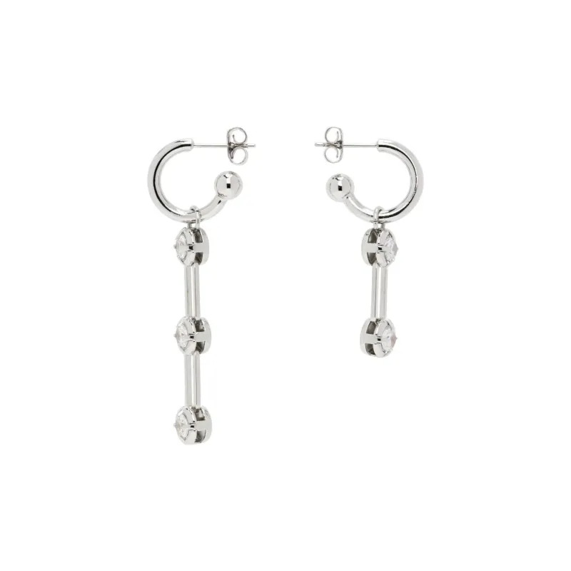 JUSTINE CLENQUET Palladium Plated Stud Earrings Women's Silver-0