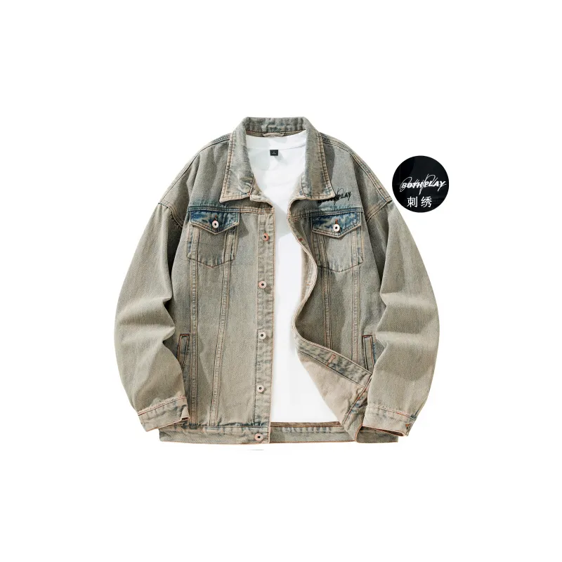 BOTH PLAY Denim Jacket Comes With Short Sleeved T Shirt Unisex-5
