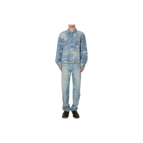 TAAKK 데님 블루 남녀공용 데님 자켓