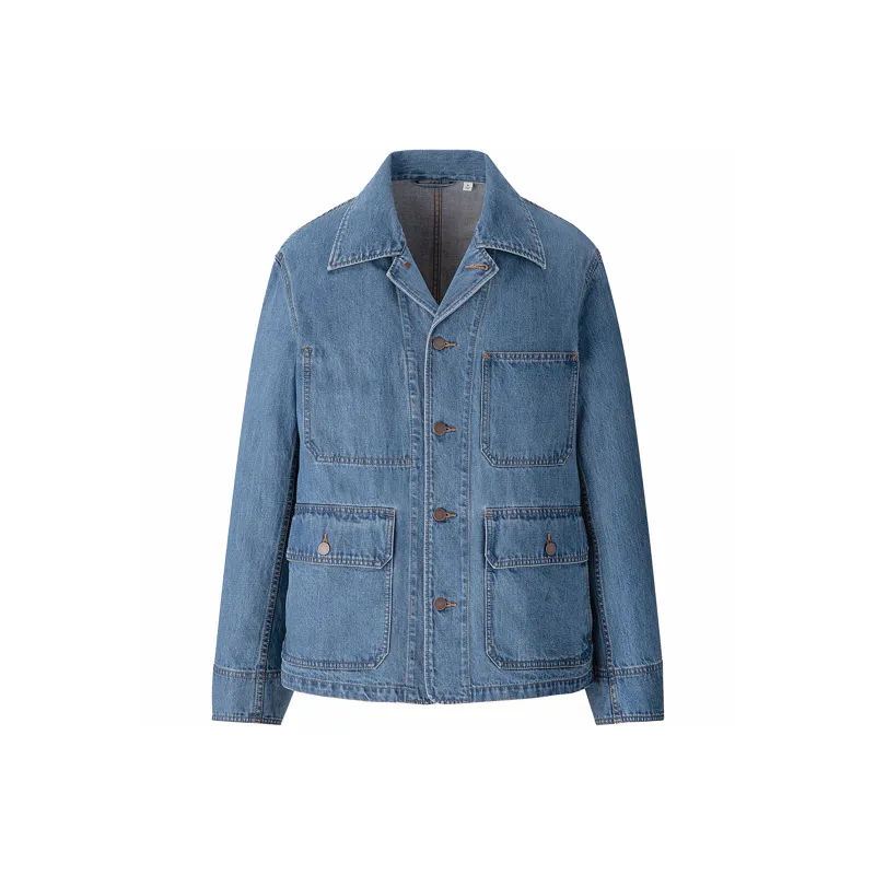 UNIQLO U Collection SS20 Denim Jacket Men's Aqua Blue-0