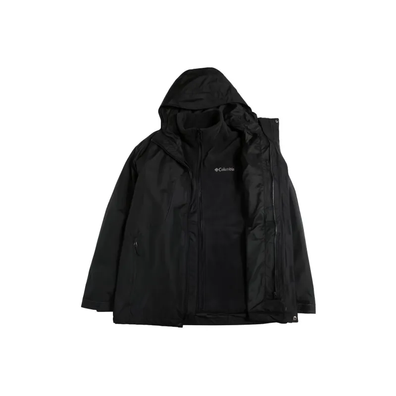 Columbia 23 Fall Outdoor Hiking Waterproof And Windproof Windbreaker Jacket Men's Black-0