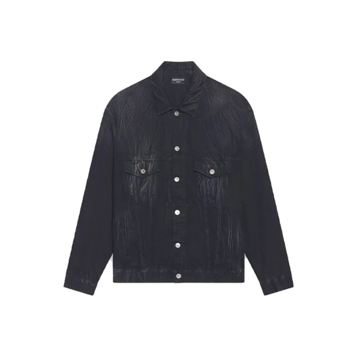 Balenciaga Paris Oversized Denim Jacket-0