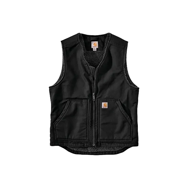 Carhartt 104394 WASHED DUCK SHERPA LINED VEST Vest RELAXED FIT Men's-0