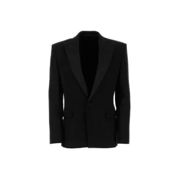 BALMAIN Single Breasted Satin Blazer