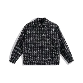 PEACEBIRD MEN Jacket Men's Black White Stripes
