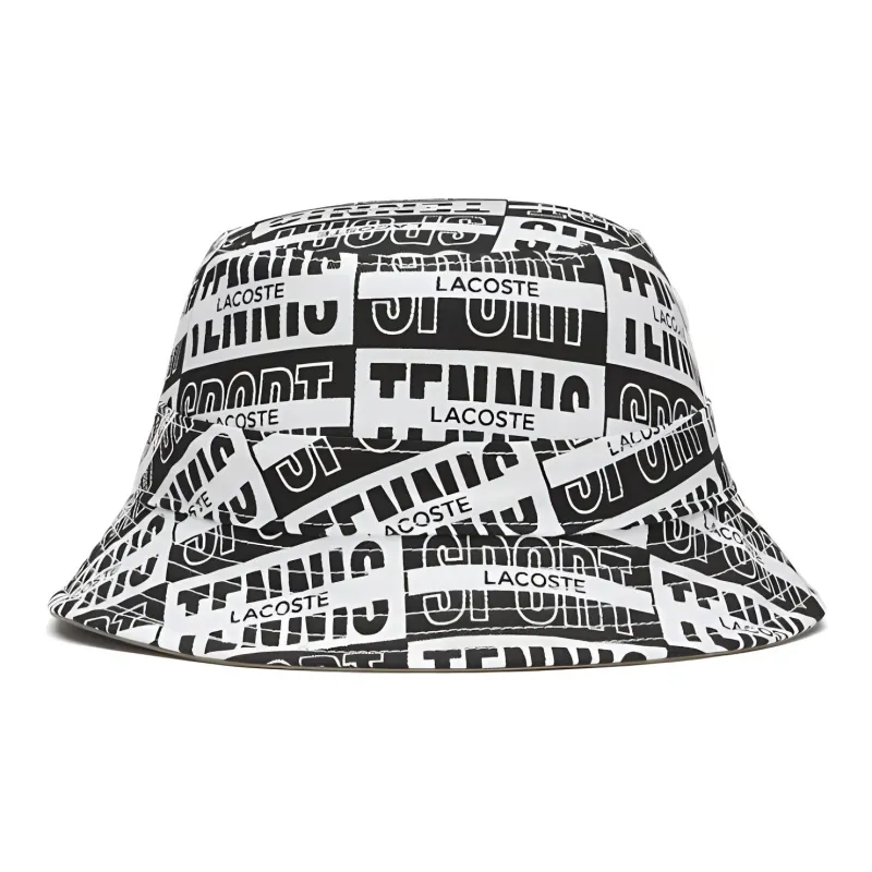 LACOSTE Cotton Bucket Hats Unisex Black-1