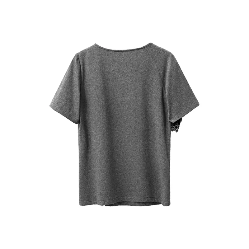 AMII T Shirt Women's Dark Heather Gray-1