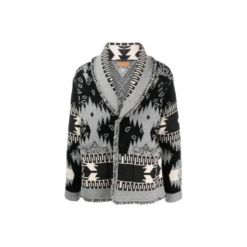 Alanui Intarsia-knit Button-fastening Cardigan