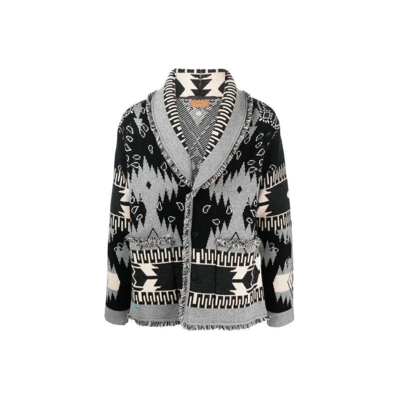 Alanui Intarsia-knit Button-fastening Cardigan-0