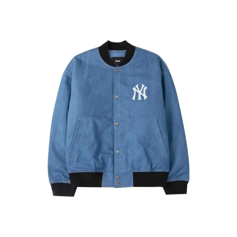 MLB New York Yankees Denim Jackets Unisex Blue-0