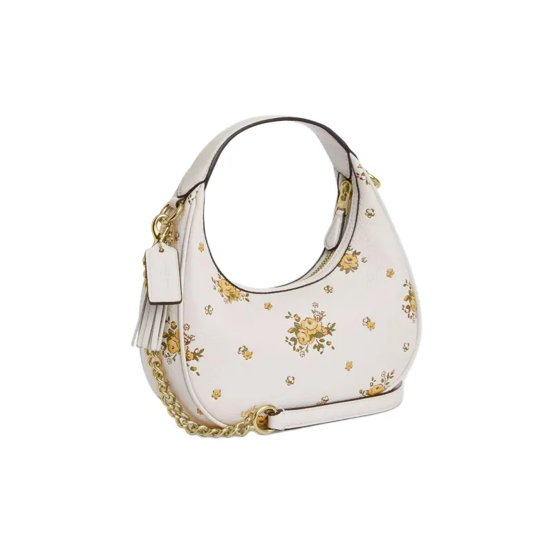 COACH CARMEN Leather Shoulder Bag, Crossbody Bag, Handbag Mini Women's White-1