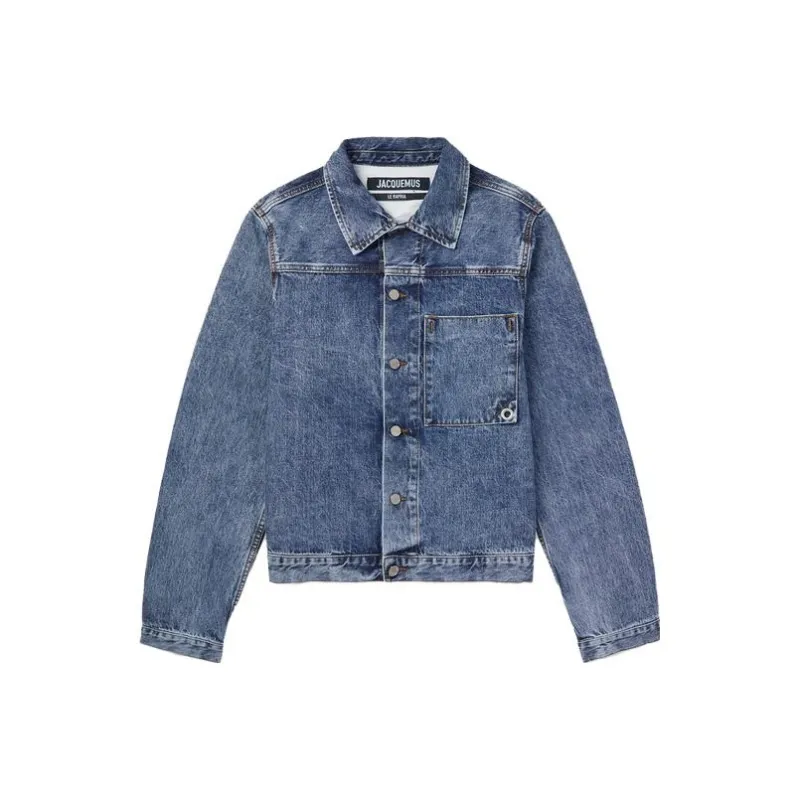 Jacquemus Denim Jackets Men Blue-0
