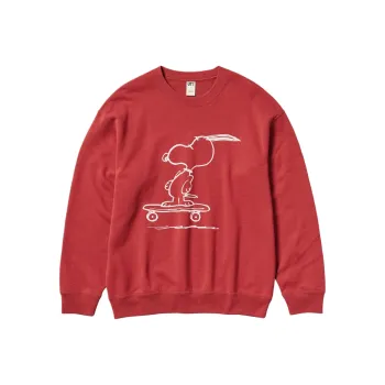 UNIQLO PEANUTS Collaboration Sweatshirt Unisex Red