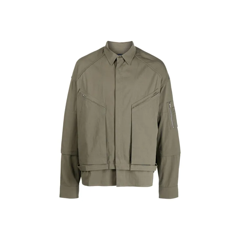 JUUN.J Tilted Zip pockets Shirt Jacket-0