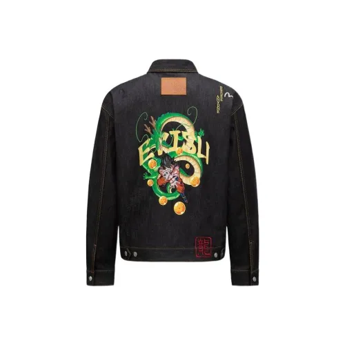 Dragon X EVISU X Dragon Ball Z Co Branded Denim Jackets Men Blue