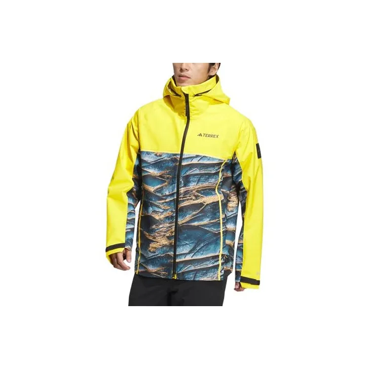 Adidas Windbreaker Jackets Men Yellow-0