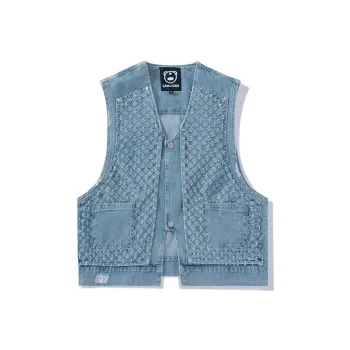 LAMLICKA Vests Unisex Blue