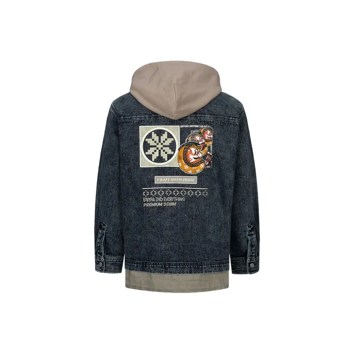 EVISU Denim Jackets Men Black-0