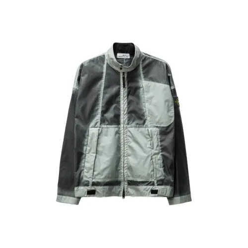 STONE ISLAND STONE ISLAND Hand Sprayed Jackets Coats Men's Sky Color