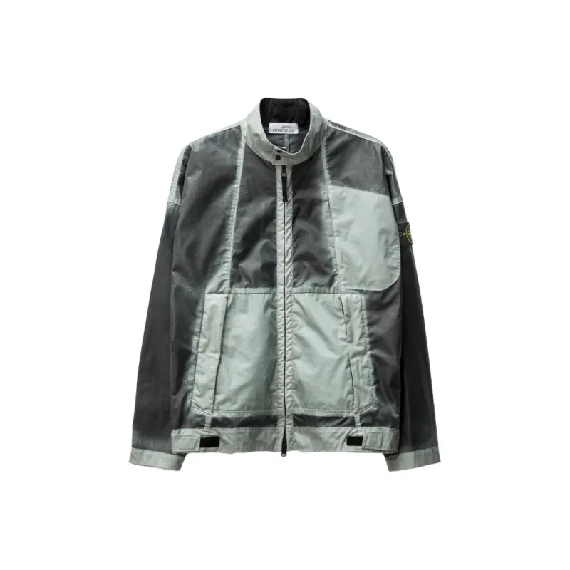 STONE ISLAND STONE ISLAND Hand Sprayed Jackets Coats Men's Sky Color-0
