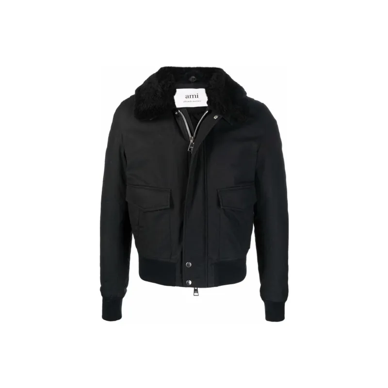 AMIPARIS Shearling trimmed Pilot Jacket-0