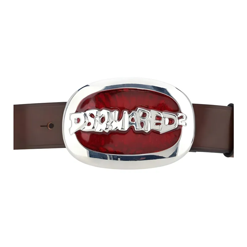 DSQUARED 2 Calfskin Leather Belts Women's Umber 4cm-2