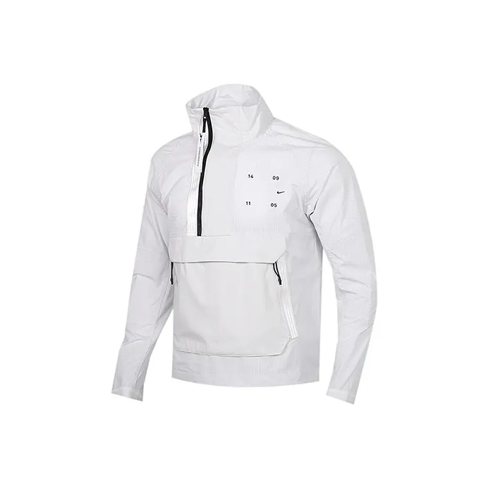 Nike Windbreaker Jackets Men Light Silver Gray-0