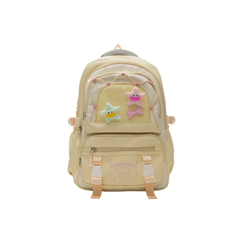 Alcohol Dragon Canvas Backpack Regular Women's Multicolor-7