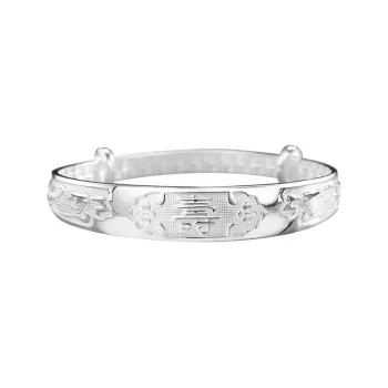 CHIC ZONE 999 Fine Silver Bangles Unisex