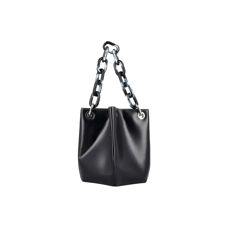 GANNI Recycled Leather Bucket Bags Shoulder Bag Crossbody Bag Handbag Regular Women's Black-3