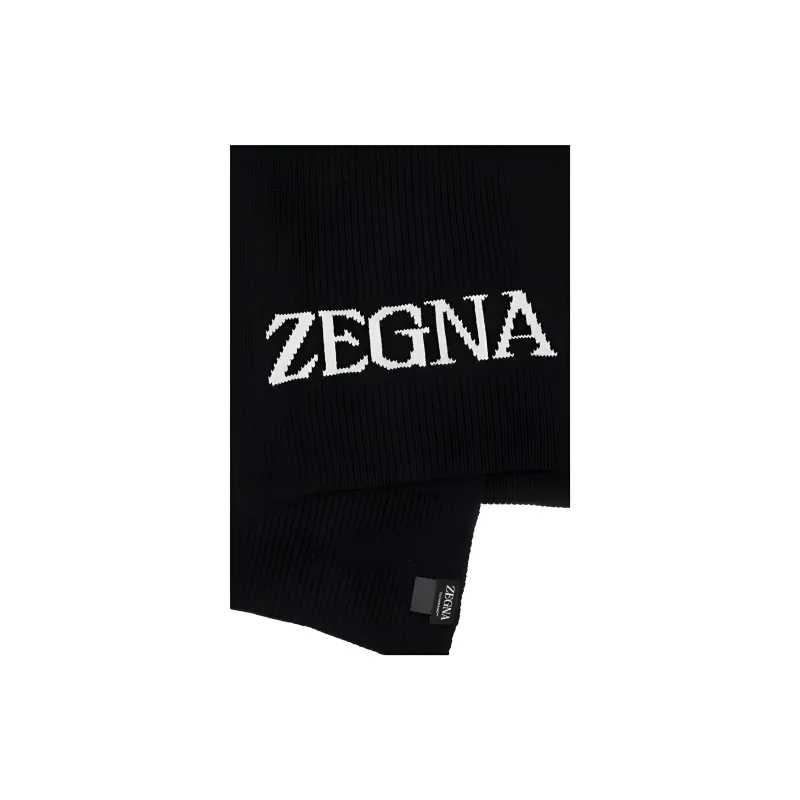 Zzegna Logo Intarsia Scarf-3
