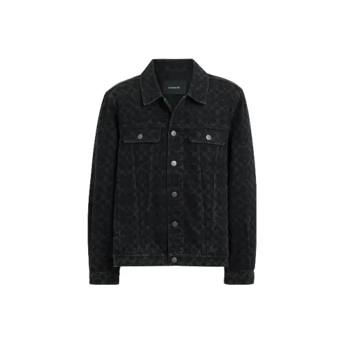 COACH Denim Jackets Men's Black