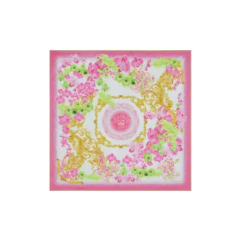VERSACE Silk Scarves Women's Pink
