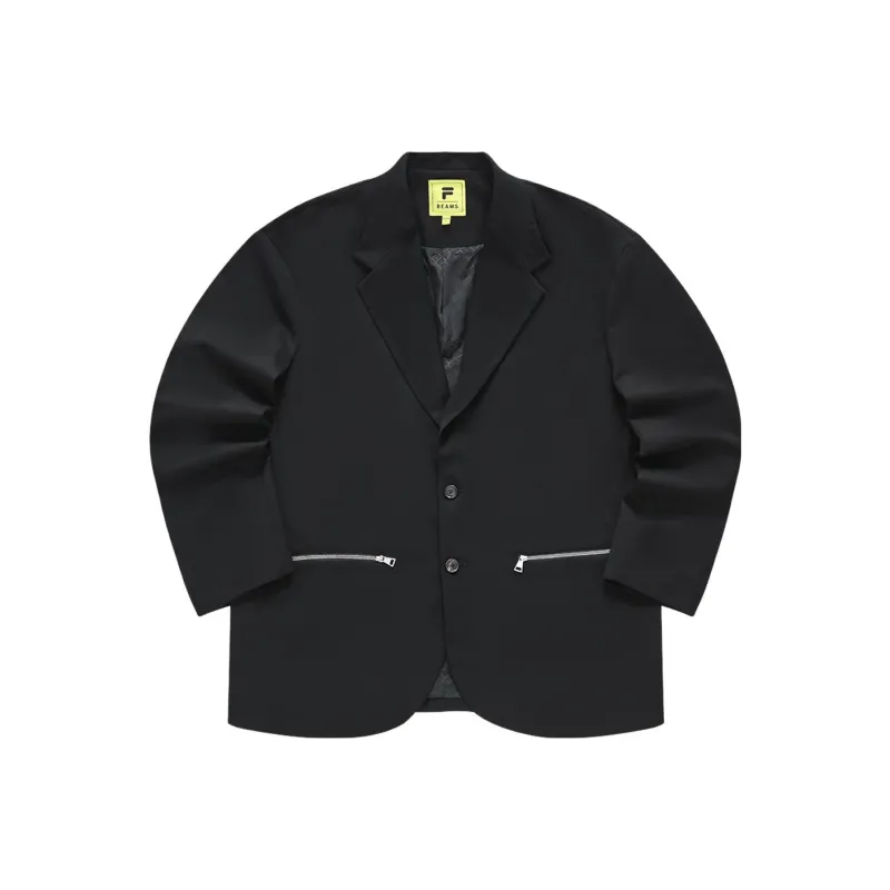 Beams X FILA FUSION Business Suits Men Jet Black-0