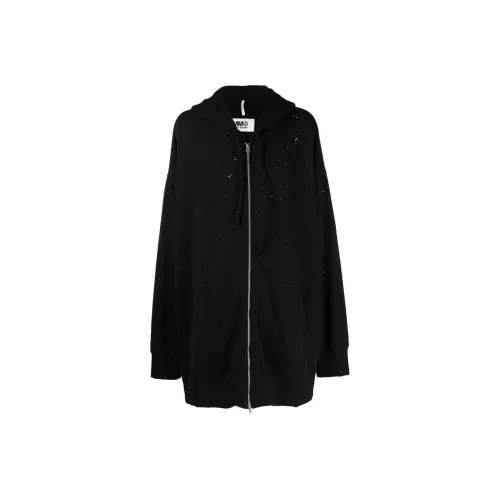 MM6 Maison Margiela Perforated Zipped Hooded Jacket