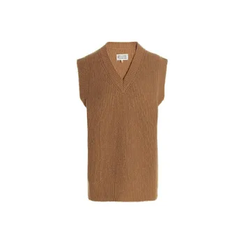 Maison Margiela V Neck Straight Hem Knitted Vest
