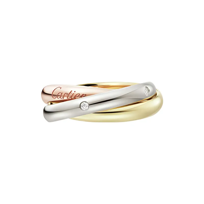 CARTIER 18K White Gold Rings Unisex Multicolor-2