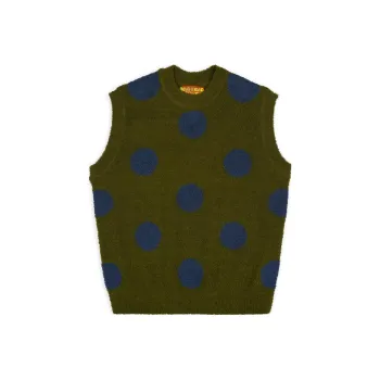 Brain Dead Teddy Fur Dot Knitted Vest