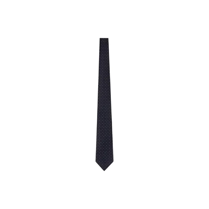 EMPORIO ARMANI Pure Silk Polka dot Jacquard Tie-0